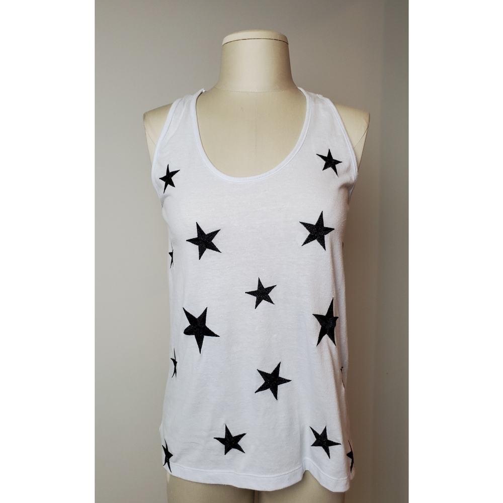 White Sleeves top with stars